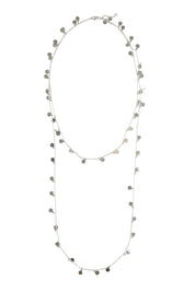 Product shot of the Cosmos Necklace in colour Silver (Metallics), from the front