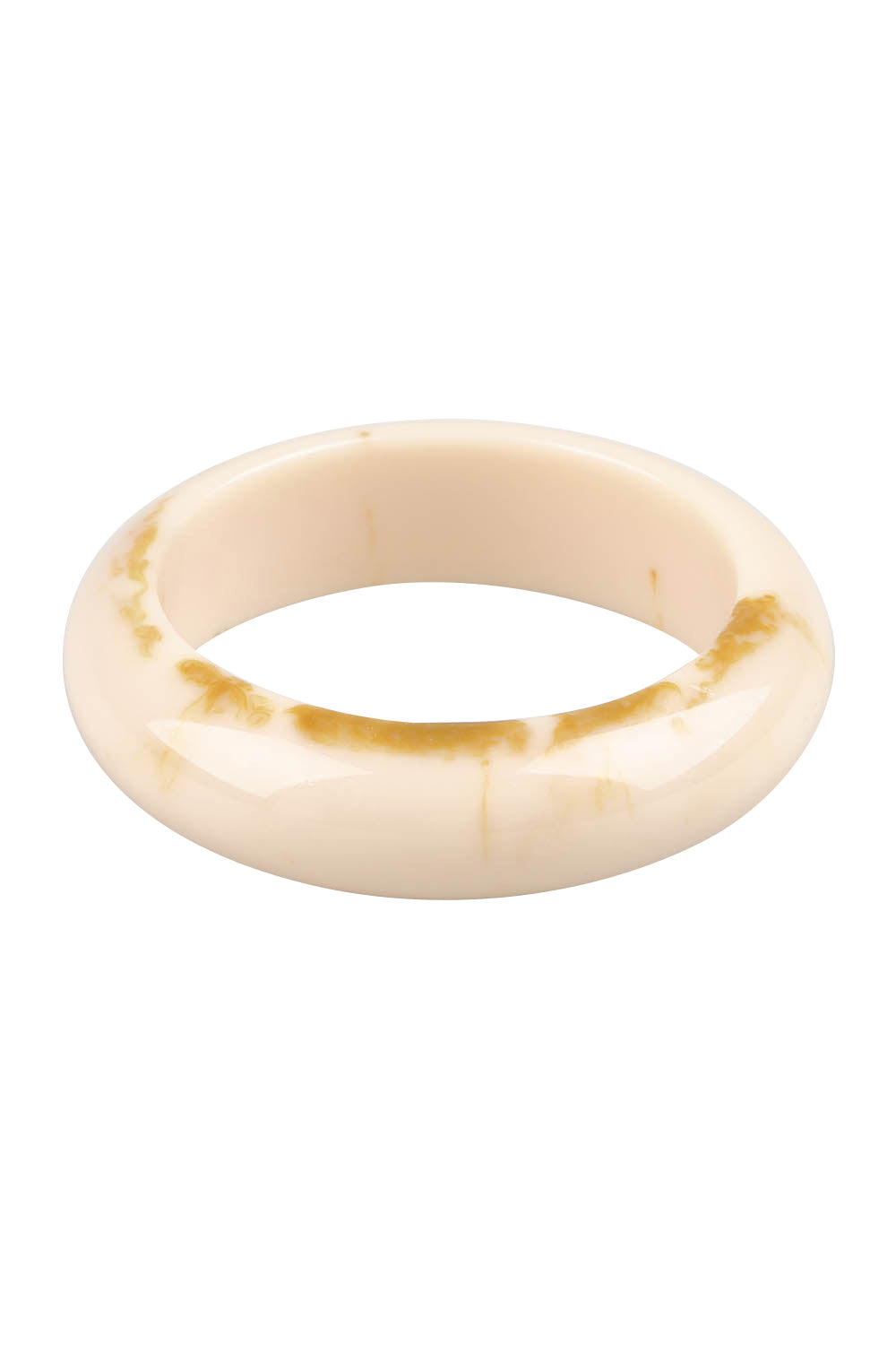 Product shot of the Bower Bangle in colour Natural, from the front