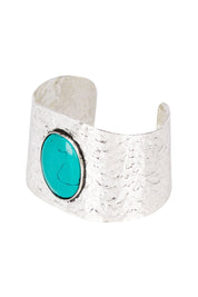Product shot of the Samira Bracelet in colour Aqua (Metallics), from the front