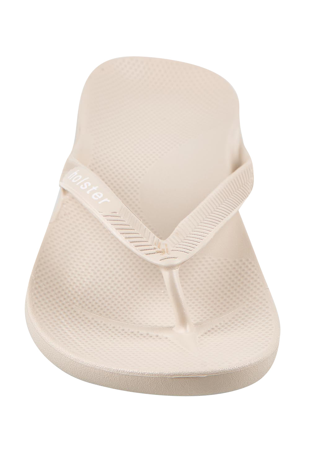 Product shot of the Islander Thong - Sand in colour Sand, showing detail