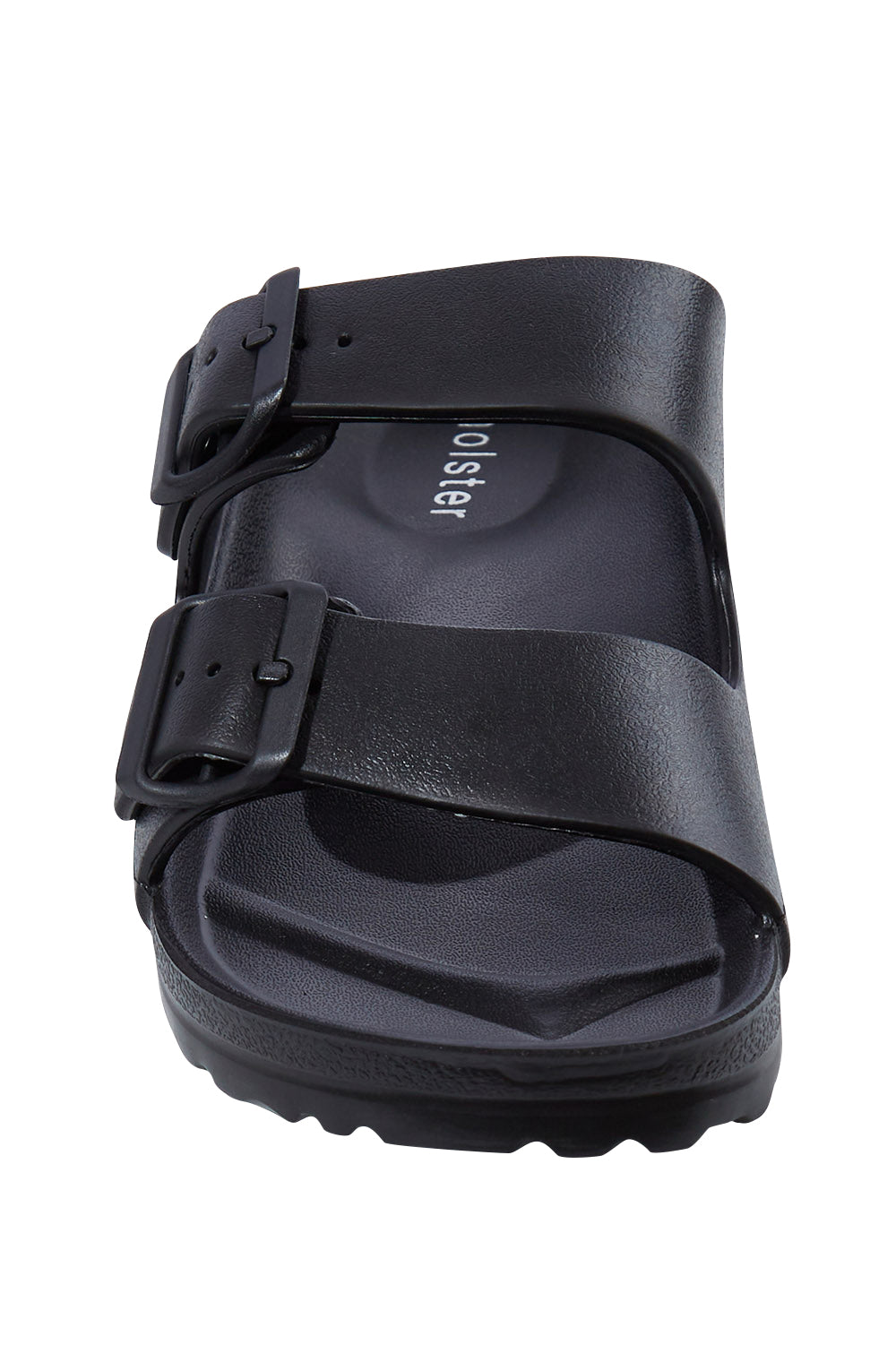 Product shot of the Sundreamer EVA Slide in colour Black (Black), detail