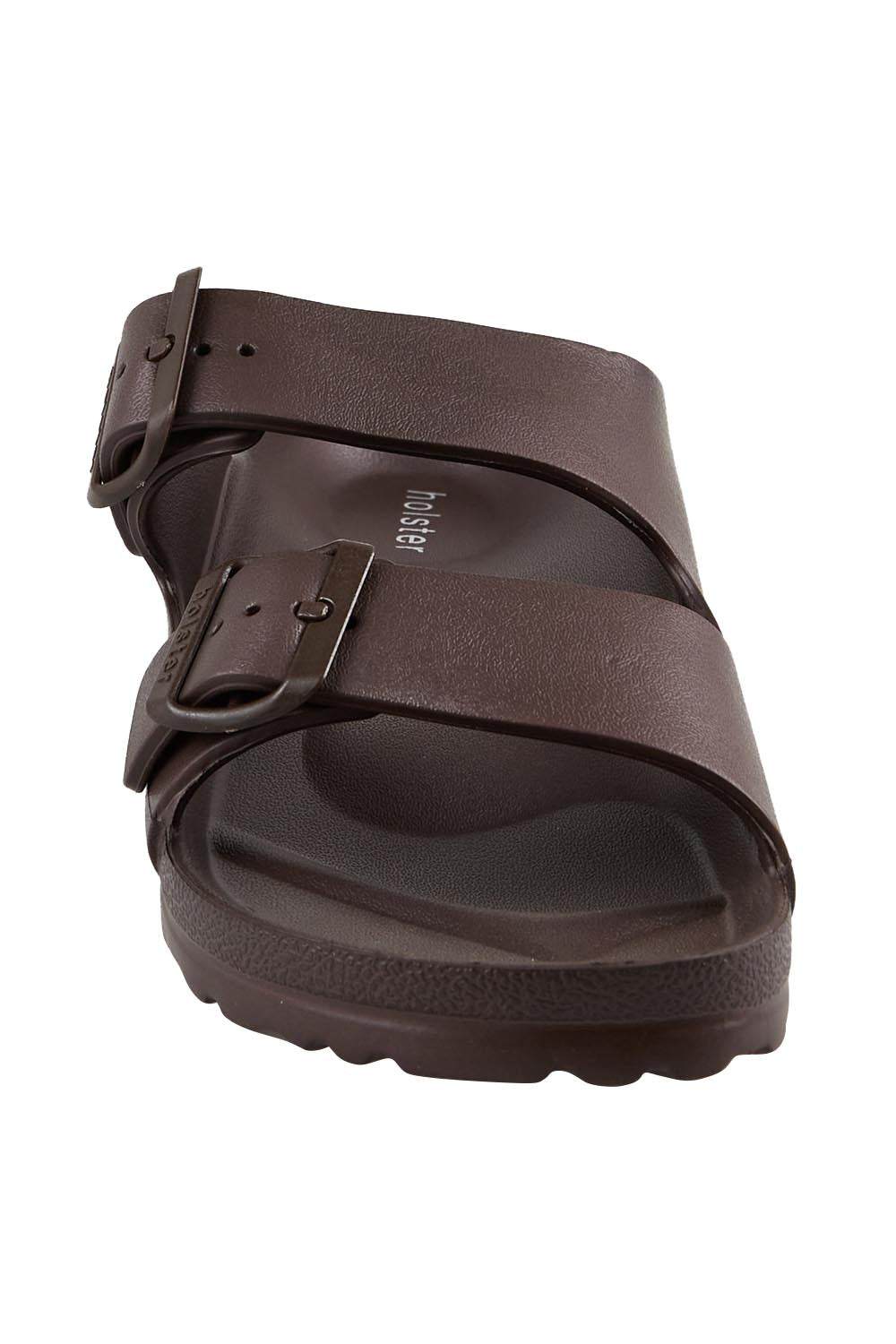 Product shot of the Sundreamer EVA Slide - Chocolate in colour Chocolate, showing detail