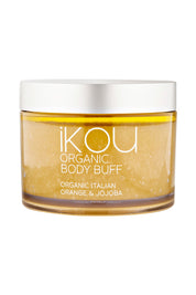 Product shot of the Italian Orange Jojoba Organic Body Buff in colour Jojoba (White), from the front