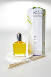 A model wearing size OneSize of the Aromatherapy Reed Diffuser Large in colour Destress (White), from the front, showing the whole outfit