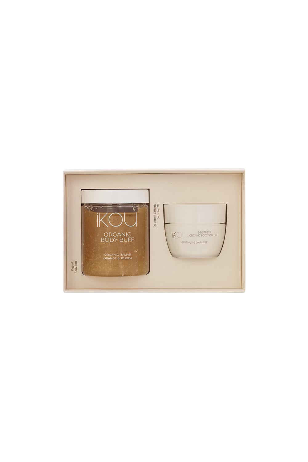 Product shot of the Mini Spa Duo Gift Box - Destress in colour Destress, from the front
