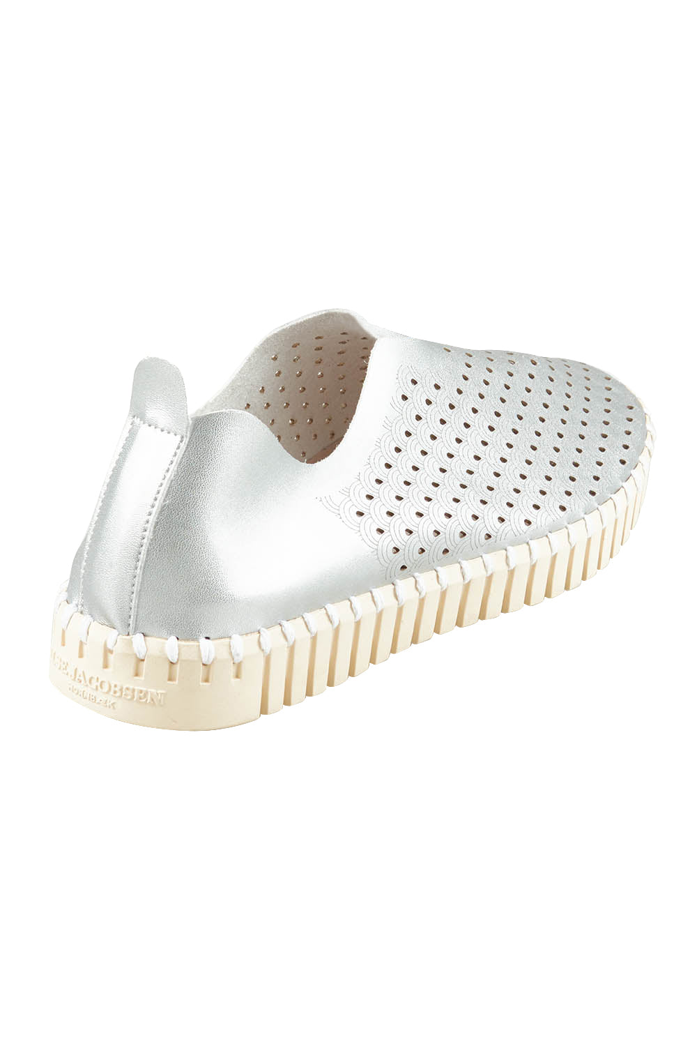 Product shot of the Tulip Metallic Sneaker in colour Silver (Metallics), from the back