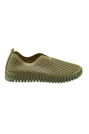 Product shot of the Tulip Sneaker - Armyarmy in colour Armyarmy, from the front