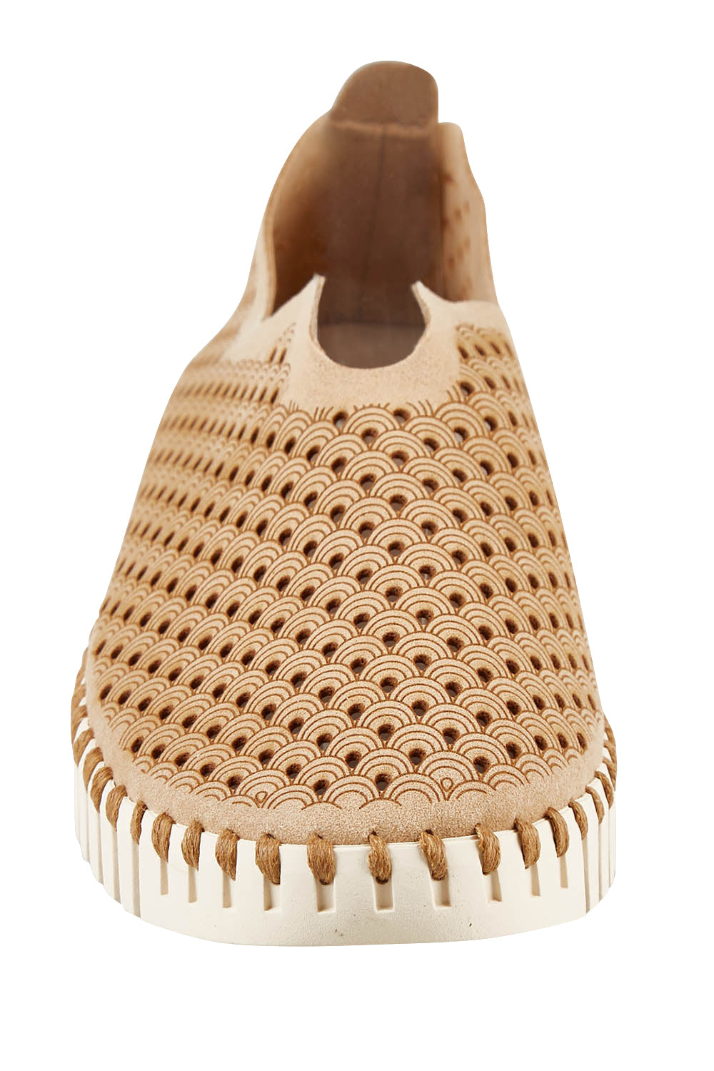 Product shot of the Tulip Sneaker in colour Latte, detail