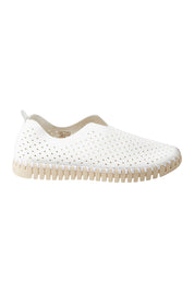 Product shot of the Tulip Sneaker in colour White (White), from the front