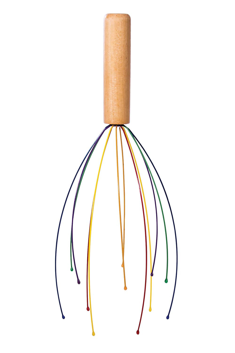 Product shot of the Rainbow Head Massager in colour Multi, detail