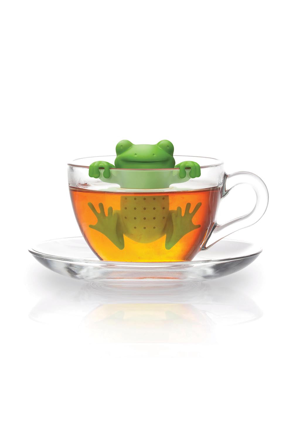 Product shot of the Tea Frog Infuser in colour Green (Green), detail