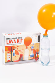 A model wearing size OneSize of the Make Your Own Volcano Lava Kit in colour Orange, from the front, showing the whole outfit