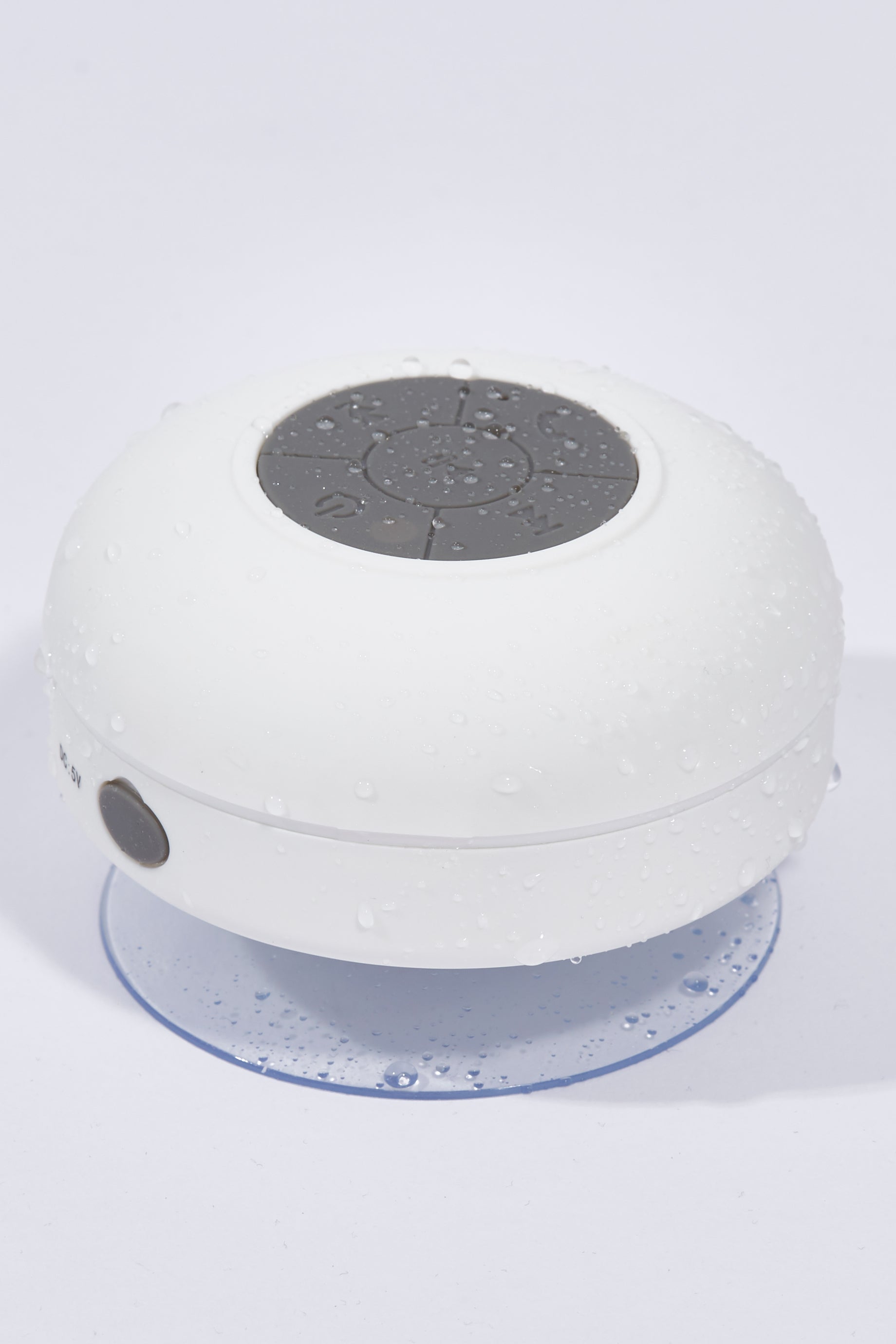 A model wearing size OneSize of the Wireless Shower Speaker in colour White (White), from the front, showing the whole outfit