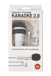 Product shot of the 2.0 Smart Phone Karaoke in colour White (White), from the front