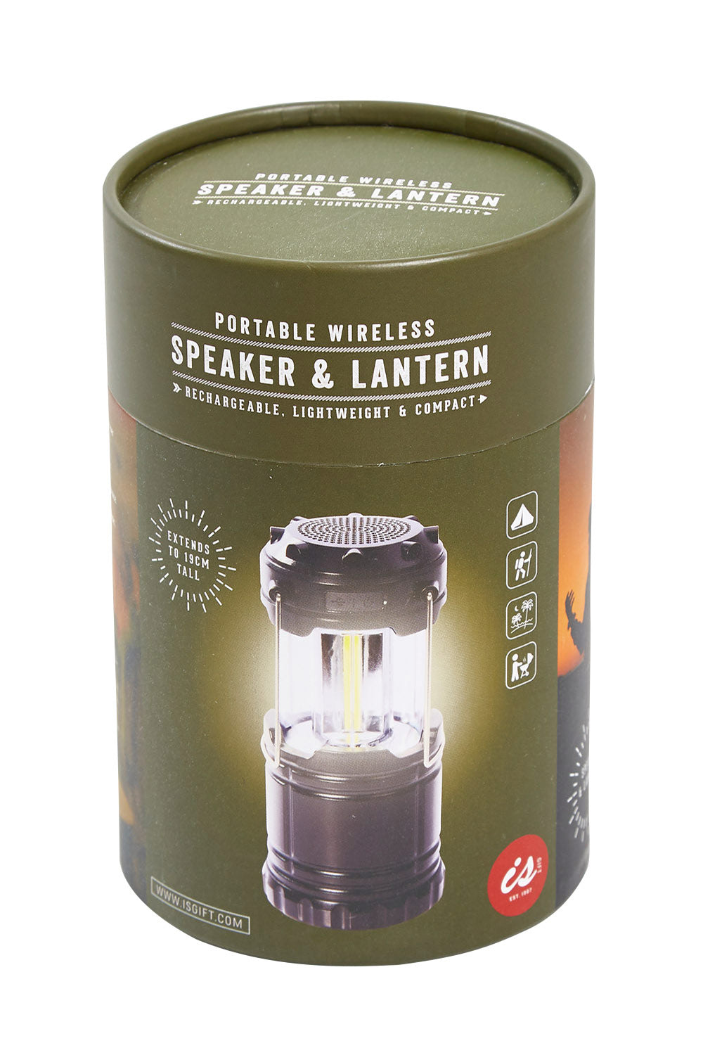 Product shot of the Portable Wireless Speaker And Lantern in colour Black (Black), from the front