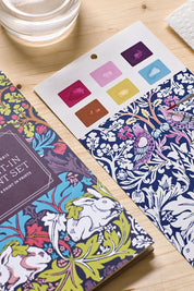 Product shot of the Galison William Morris Paint In Print Set - Multi in colour Multi, from the front