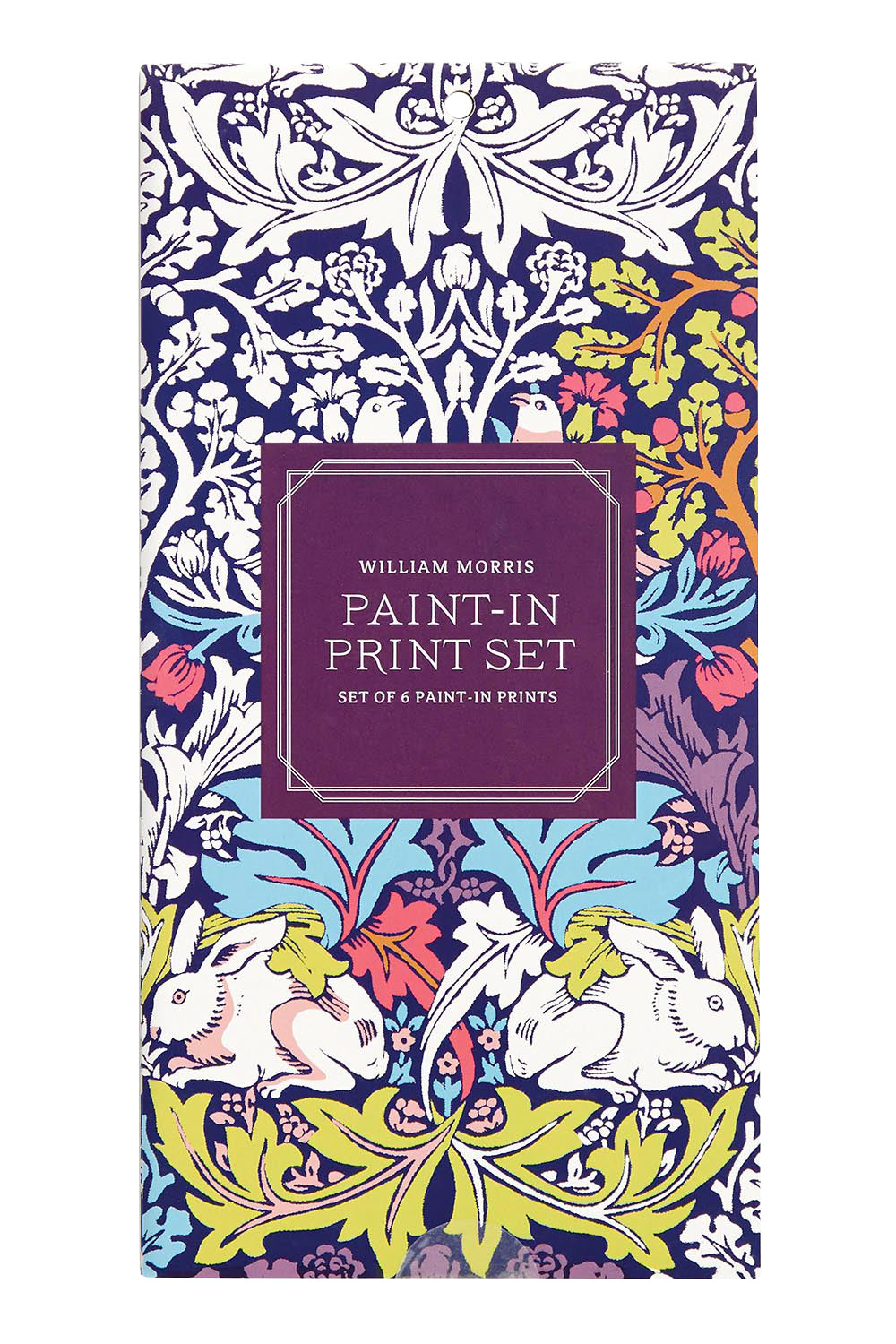 Product shot of the Galison William Morris Paint In Print Set - Multi in colour Multi, from the front