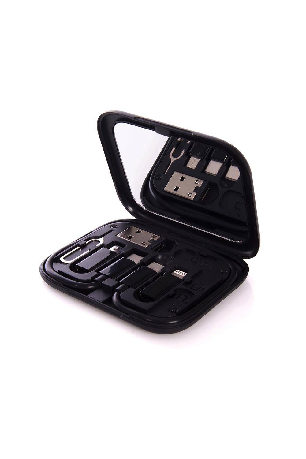 Product shot of the Multiin colourFunction 3 In 1 Cable Adapter Kit - Black (Black), detail