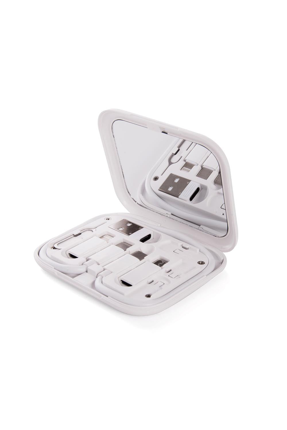 Product shot of the Multiin colourFunction 3 In 1 Cable Adapter Kit - White (White), detail