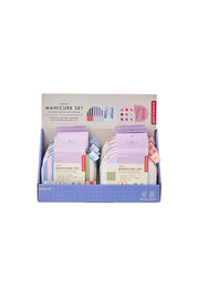 Product shot of the Travel Manicure Set - Lineprint in colour Lineprint, from the back