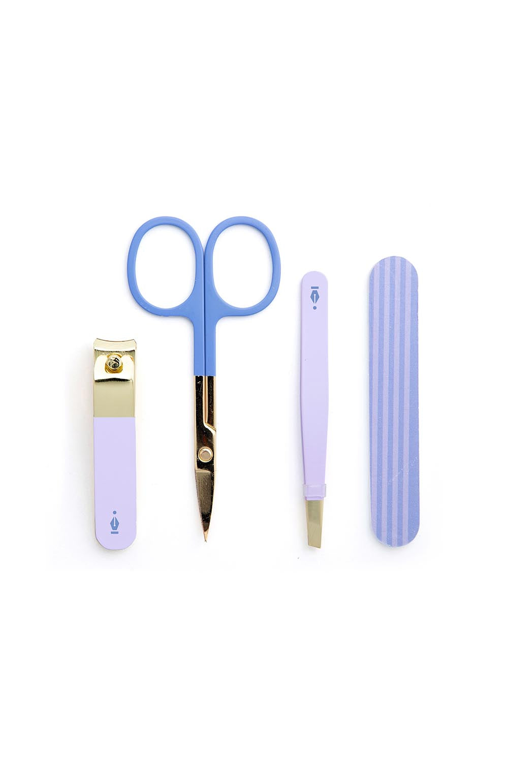 Product shot of the Travel Manicure Set - Lineprint in colour Lineprint, showing detail