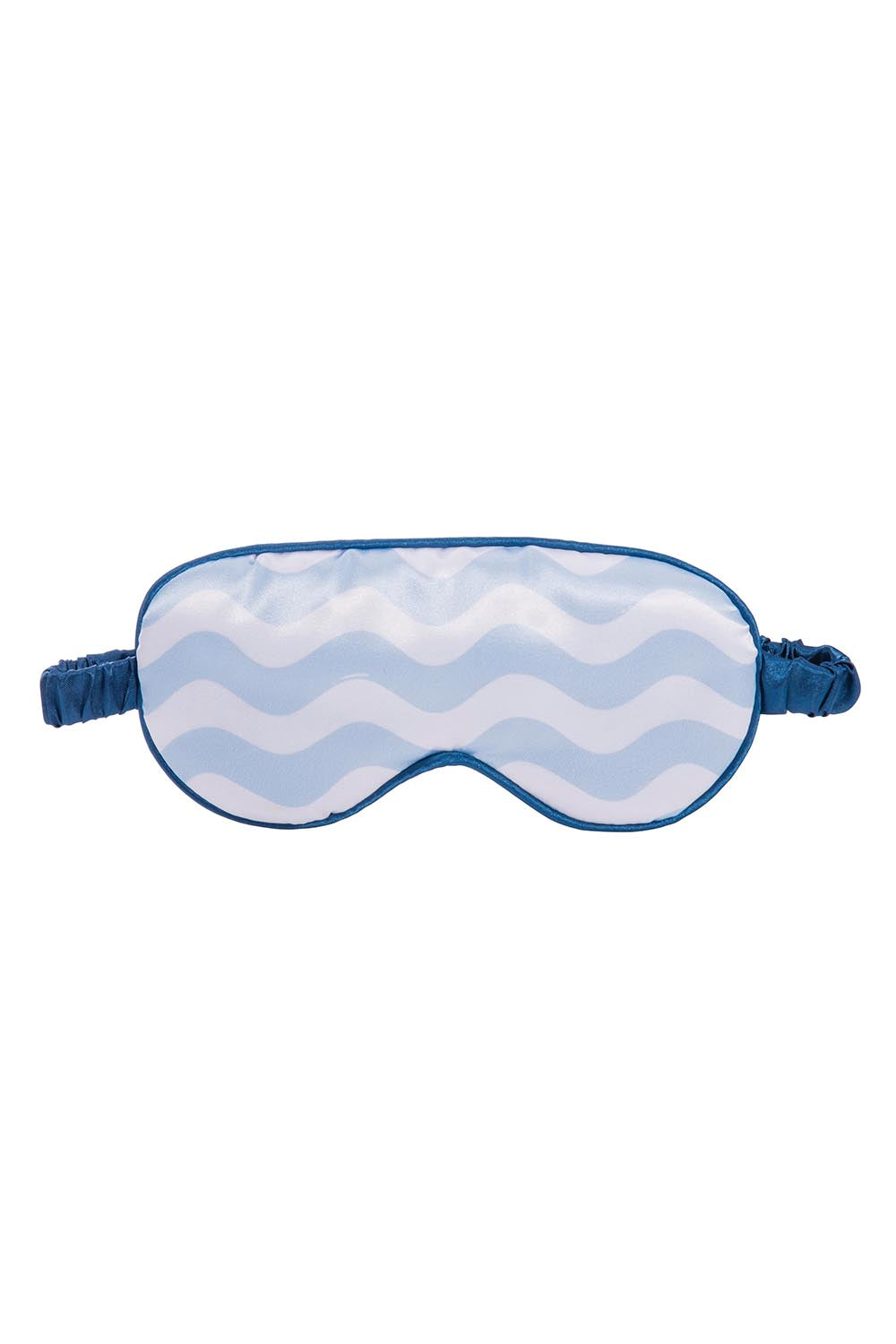Product shot of the Fly With Me Sleep Mask in colour Blue (Blue), detail