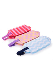 Product shot of the Fly With Me Toiletries Bag - Purple in colour Purple, showing detail