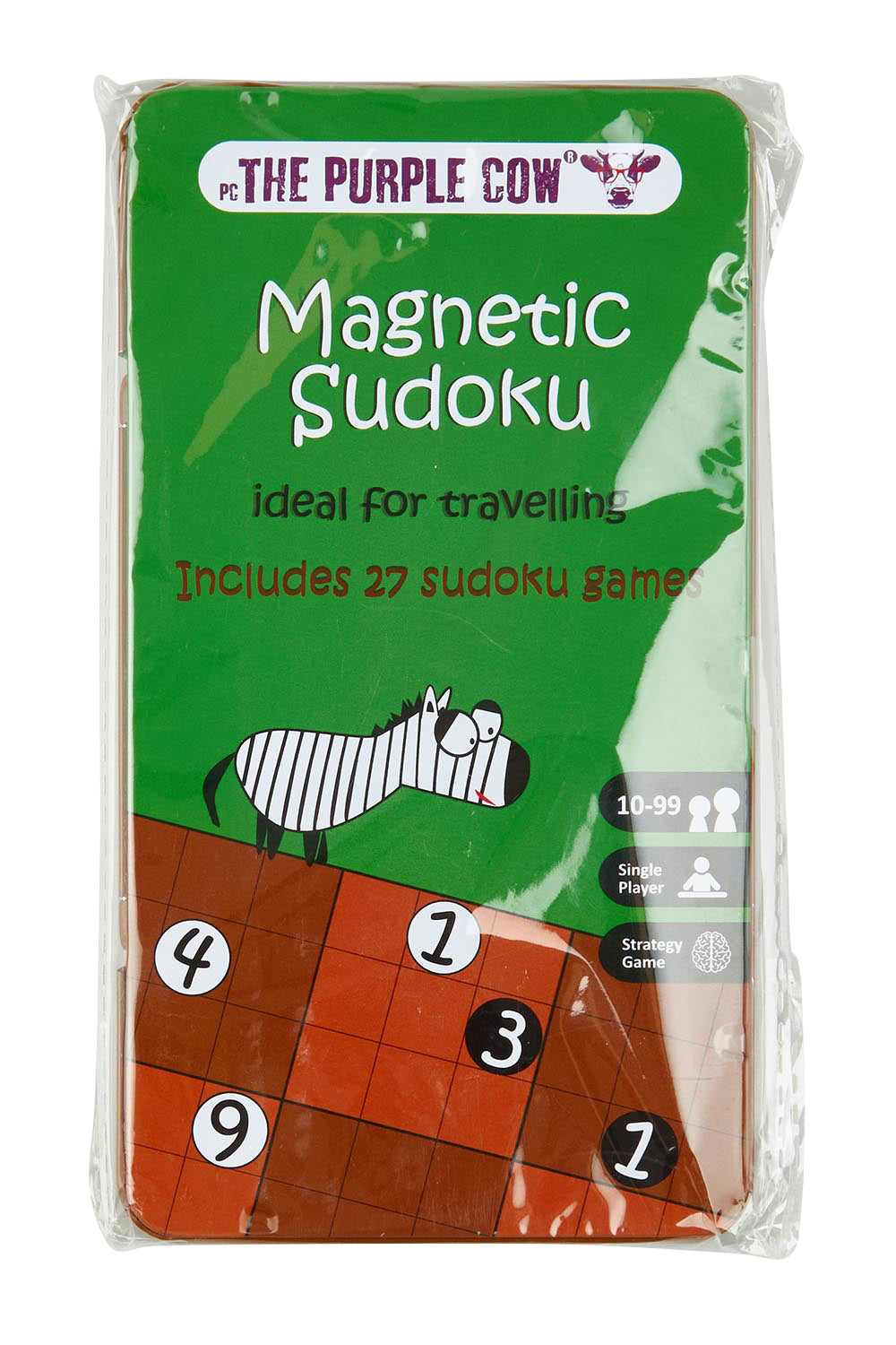 Product shot of the Magnetic Sudoku in colour Green (Green), from the front