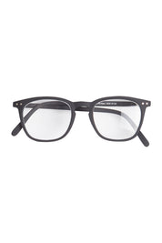 Product shot of the Blue Light Filter Rectangular Reading Glasses in colour Black (Black), from the front