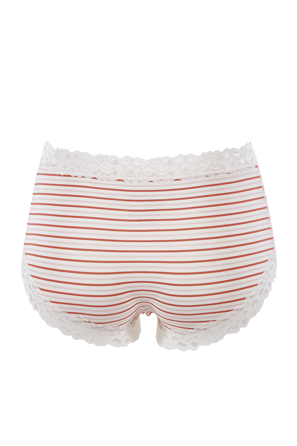 Product shot of the Parisienne Boyleg in colour Playflpais (Pink), from the back