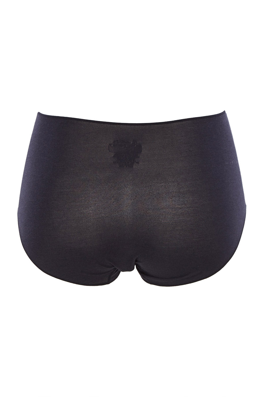 Product shot of the Bamboo Naturals Full Brief in colour Black (Black), from the back