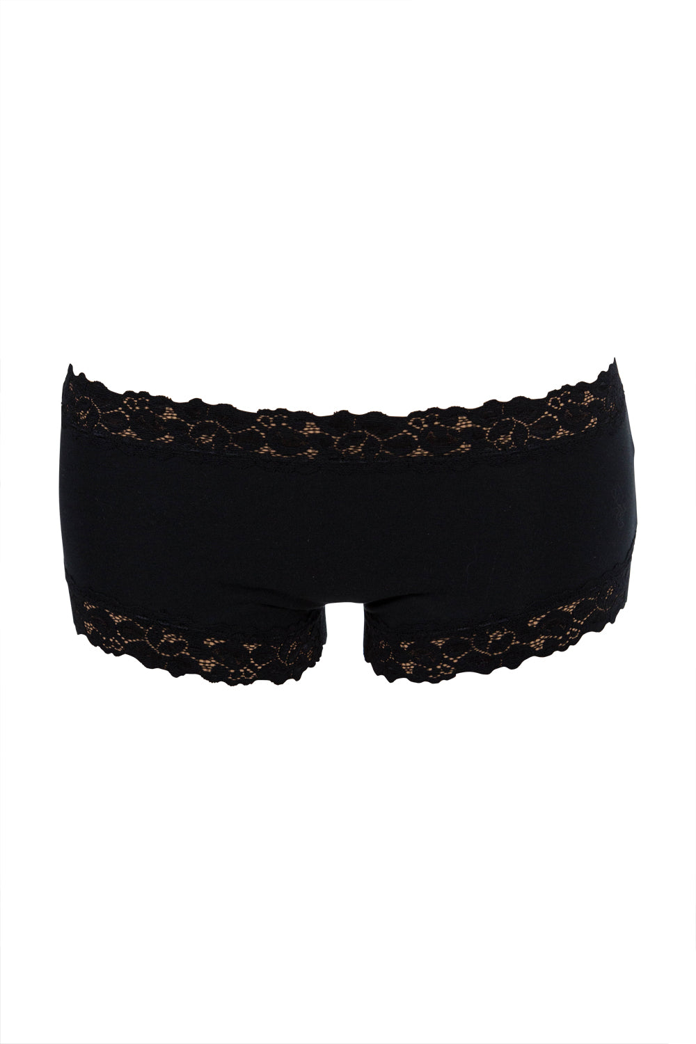 Product shot of the Parisienne Cotton Boyleg in colour Black (Black), from the front
