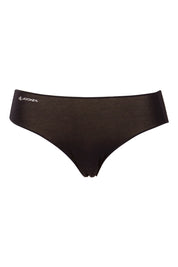 Product shot of the Bamboo Naturals Hi Cut Brief in colour Black (Black), from the front
