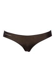 Product shot of the Bamboo Naturals Bikini Brief in colour Black (Black), from the front