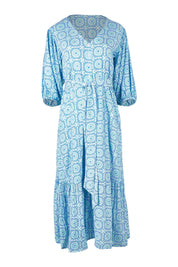 Product shot of the Zara Dress in colour Marine (Blue), from the front