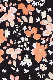 Product shot of the Aria Top in colour Blackprint (Black), detail