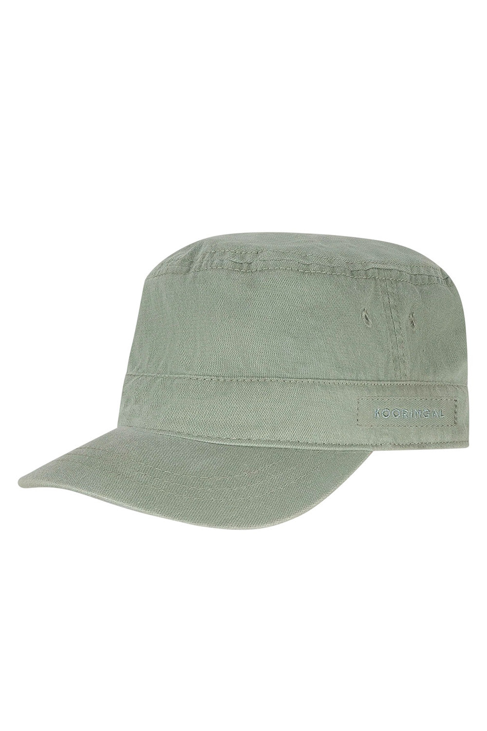 Product shot of the Marley Mao Cap in colour Olive (Green), from the front