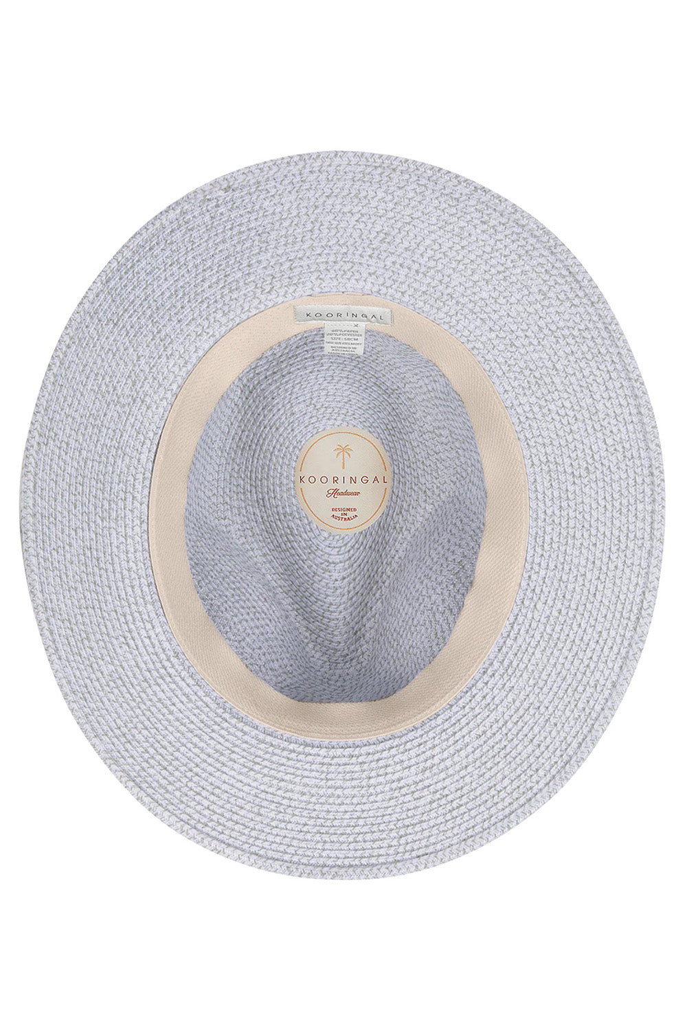 Product shot of the Canwell Packable Safari Hat in colour Denim (Blue), detail