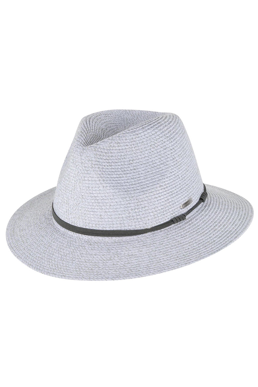 Product shot of the Canwell Packable Safari Hat in colour Denim (Blue), from the front