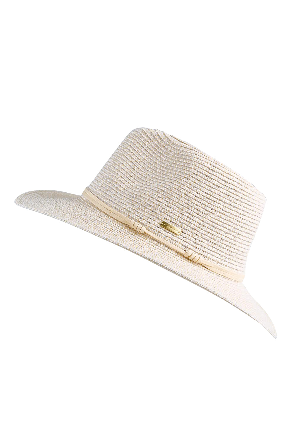 Product shot of the Canwell Packable Safari Hat - Sand in colour Sand, from the front