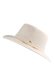 Product shot of the Canwell Packable Safari Hat - Sand in colour Sand, from the front