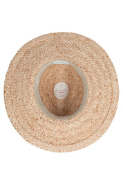 Product shot of the Sawtell Surf Straw Hat in colour Natural, detail