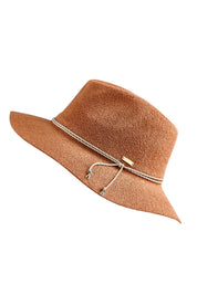Product shot of the Sadie Safari Hat - Rust in colour Rust, from the front