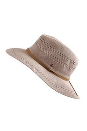Product shot of the Fitzroy Safari Hat - Taupe in colour Taupe, from the front