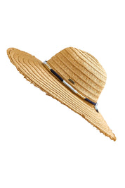 Product shot of the Kata Wide Brim Hat - Natural in colour Natural, from the front