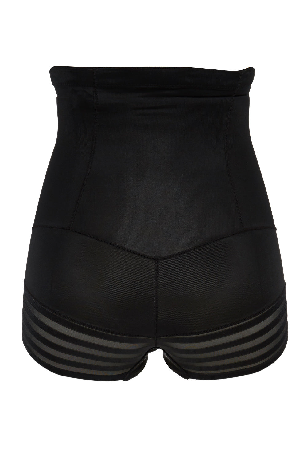 Product shot of the High Waist Shaping Brief in colour Black (Black), from the back