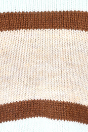 Product shot of the Lofty Stripe Jumper in colour Oat, detail