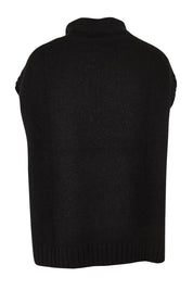 Product shot of the Lofty Tunic in colour Black (Black), from the back