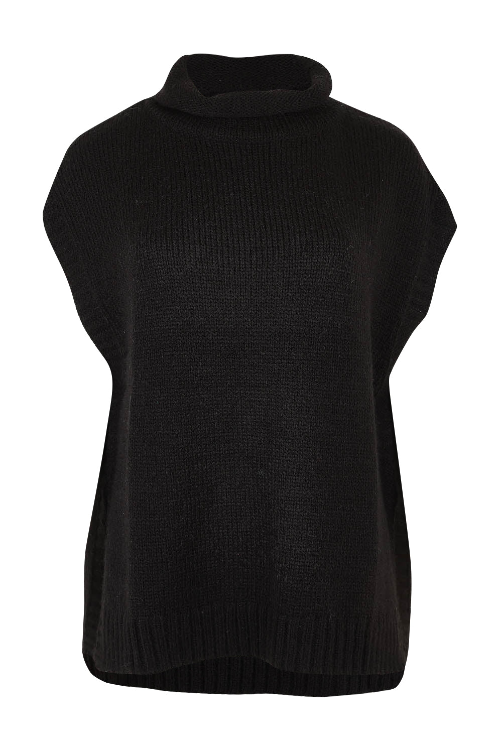 Product shot of the Lofty Tunic in colour Black (Black), from the front