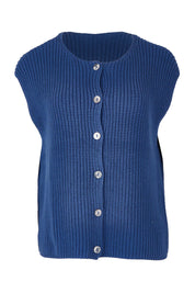 Ribbed Cotton Vest – Bluebell